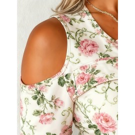 Plus Size - Plus Size, Women'S Plus Size Off-Shoulder Sweater with Full-Body Print & Metal Chain Accent - Round Neck Long Sleeve Casual to Semi-Formal Top, Vibrant Orange/, Regular Fit Spring/Autumn Sweater for Everyday & Special Occasions