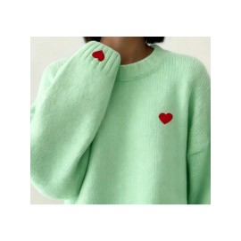 Plus Size - Plus Size - Plus Size Women'S Solid Color Round Neck Long Sleeved Loose Casual Comfortable Easy Fashion Pullover Sweater | Daily Temperament, Commuting, Elegant Home Warmth