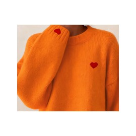 Plus Size - Plus Size - Plus Size Women'S Solid Color Round Neck Long Sleeved Loose Casual Comfortable Easy Fashion Pullover Sweater | Daily Temperament, Commuting, Elegant Home Warmth