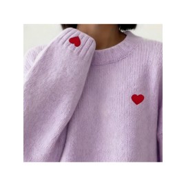 Plus Size - Plus Size - Plus Size Women'S Solid Color Round Neck Long Sleeved Loose Casual Comfortable Easy Fashion Pullover Sweater | Daily Temperament, Commuting, Elegant Home Warmth