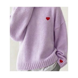 Plus Size - Plus Size - Plus Size Women'S Solid Color Round Neck Long Sleeved Loose Casual Comfortable Easy Fashion Pullover Sweater | Daily Temperament, Commuting, Elegant Home Warmth