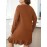 Women's Plus Size Elegant Pullover Sweater Dress - Soft Warm Long Sleeve Round Neck Solid Color Fall Winter Dress for Casual & Formal Occasions, Elegant Long Sleeve Dress, Durable Winter Wear, Comfortable Fashion