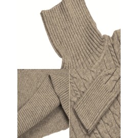 Womens Fashion Long Sleeve Turtleneck Sweater Dresses Knitted Bodycon Midi Sheath Jumper Dresses