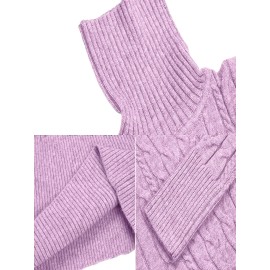 Womens Fashion Long Sleeve Turtleneck Sweater Dresses Knitted Bodycon Midi Sheath Jumper Dresses