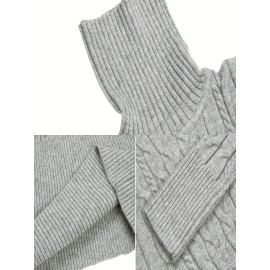 Womens Fashion Long Sleeve Turtleneck Sweater Dresses Knitted Bodycon Midi Sheath Jumper Dresses