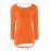 Plus Size, Orange Women's Fashion Long Sleeve Pullovers Tops Crew Neck Loose Fluffy Fuzzy Jumper Sweaters with Pockets
