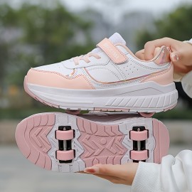 Fashionable Four-Wheeled Roller Shoes for Students And, Suitable for Outdoor Street Activities And Versatile Skating Sports., Women Shoes, Sneakers