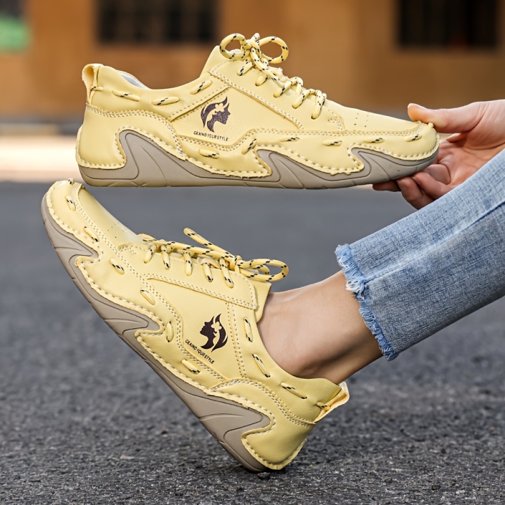 Women's Handmade Casual Sneakers, All-Season Slip-On Walking Shoes, Women Shoes