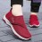 Spring Mesh Breathable Casual Middle-aged and Elderly Single Shoes Women | Low Top, Fabric Upper, Hook-and-loop Closure, Plain Toe, Solid Color, Superfine Fiber Inner, Rubber Insole, Sole, Women Shoes, Sneakers