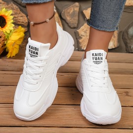 Ladies' Casual Sports Shoes | Comfortable, All-season, Mid-top with Synthetic Upper, Rubber Sole, Fabric Lining and Insole, Lace-up Closure, Women Shoes, Sneakers