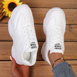 Ladies' Casual Sports Shoes | Comfortable, All-season, Mid-top with Synthetic Upper, Rubber Sole, Fabric Lining and Insole, Lace-up Closure, Women Shoes, Sneakers