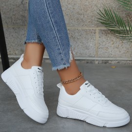 Casual Women'S Sneakers | Low-top, Lace-up, Solid Color, Synthetic Upper, Fabric Inner, Rubber Sole | Hand Wash or Professional Dry Clean, Women Shoes