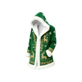 Christmas Cardigan for Men Casual Cozy Winter Front Print Edge Soft Back Cozy Cape Style wear with No Fasteners Warm Confortable Mens Cardigans, Holiday Fashion, Winter Wear, Relaxed Fit, Warm Material, Comfortable Texture, Festive Apparel, Open