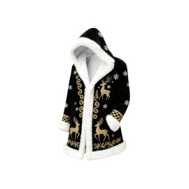 Christmas Cardigan for Men Casual Cozy Winter Front Print Edge Soft Back Cozy Cape Style wear with No Fasteners Warm Confortable Mens Cardigans, Holiday Fashion, Winter Wear, Relaxed Fit, Warm Material, Comfortable Texture, Festive Apparel, Open