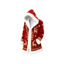 Christmas Cardigan for Men Casual Cozy Winter Front Print Edge Soft Back Cozy Cape Style wear with No Fasteners Warm Confortable Mens Cardigans, Holiday Fashion, Winter Wear, Relaxed Fit, Warm Material, Comfortable Texture, Festive Apparel, Open