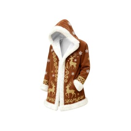 Christmas Cardigan for Men Casual Cozy Winter Front Print Edge Soft Back Cozy Cape Style wear with No Fasteners Warm Confortable Mens Cardigans, Holiday Fashion, Winter Wear, Relaxed Fit, Warm Material, Comfortable Texture, Festive Apparel, Open