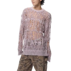 Men'S Pullover with Unique Hollow Design, Niche Style, Sun- Sweater, Korean Casual Lazy Fashion, Perfect for Layering