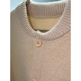 Men's Heavy Knit Cardigan Sweater Jacket - Soft Warm Winter Coat with Button Front, Oversized Long Length Suitable for Office & Casual Wear, Cream/Beige/Gray - Machine Washable Layering Coat, Christmas Gift for Men