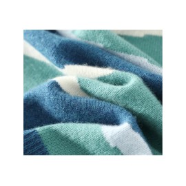 New Autumn And Winter Round Neck 100% Color-Block Thick Casual Oversized Pullover Knitted Sweater for Young People.