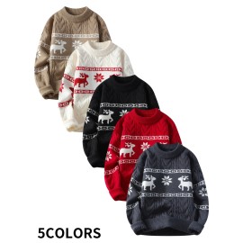 Christmas-themed Ted Sweater, Warm And Comfortable, Festive Atmosphere, Ritualistic, Cheerful, Versatile, Pullover Style.