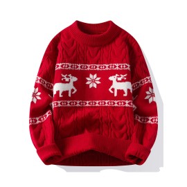 Christmas-themed Ted Sweater, Warm And Comfortable, Festive Atmosphere, Ritualistic, Cheerful, Versatile, Pullover Style.