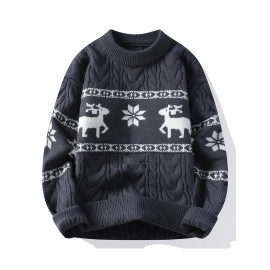 Christmas-themed Ted Sweater, Warm And Comfortable, Festive Atmosphere, Ritualistic, Cheerful, Versatile, Pullover Style.