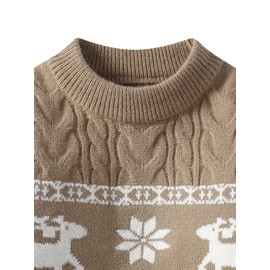 Christmas-themed Ted Sweater, Warm And Comfortable, Festive Atmosphere, Ritualistic, Cheerful, Versatile, Pullover Style.