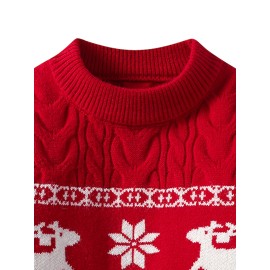 Christmas-themed Ted Sweater, Warm And Comfortable, Festive Atmosphere, Ritualistic, Cheerful, Versatile, Pullover Style.