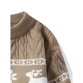 Christmas-themed Ted Sweater, Warm And Comfortable, Festive Atmosphere, Ritualistic, Cheerful, Versatile, Pullover Style.