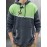 Men's Fashion Color Block Long Sleeve Hippie Hoodie Sweater Autumn Winter Pullover Sweater