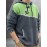 Men's Fashion Color Block Long Sleeve Hippie Hoodie Sweater Autumn Winter Pullover Sweater