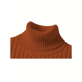 Men's Thick Winter Sweater - White/Beige High Collar Pullover, Loose High Collar Bottom, Machine Washable Warm Sweater Tank Top, Suitable for Casual And Formal Wear Duty Free Shipping