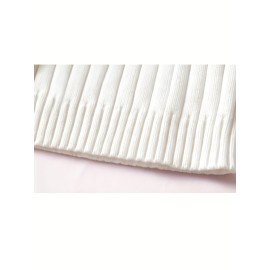 Men's Thick Winter Sweater - White/Beige High Collar Pullover, Loose High Collar Bottom, Machine Washable Warm Sweater Tank Top, Suitable for Casual And Formal Wear Duty Free Shipping