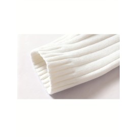 Men's Thick Winter Sweater - White/Beige High Collar Pullover, Loose High Collar Bottom, Machine Washable Warm Sweater Tank Top, Suitable for Casual And Formal Wear Duty Free Shipping