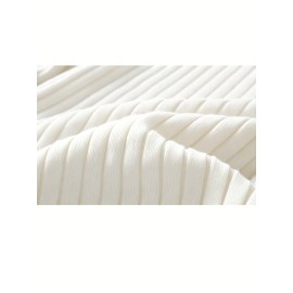 Men's Thick Winter Sweater - White/Beige High Collar Pullover, Loose High Collar Bottom, Machine Washable Warm Sweater Tank Top, Suitable for Casual And Formal Wear Duty Free Shipping