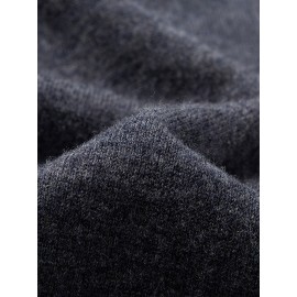 100% Thickened Sweater Commuting Turn- Collar Solid Color Warm High-End Sweater Men's Inner Wear