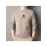 1pc Men's Winter Fall -Lined Thickened Sweatshirt - Printed Crew Neck Warm Knitwear Casual Base Layer Sweater for Daily Wear, Outdoor Errands & Family Gatherings