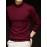 Men'S Casual Pullover Long-Sleeve Sweater for Spring And Autumn, Made of Velvet Blend, Versatile Solid Color, Featuring a Easy High-Neck Design, Knit