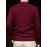 Men'S Casual Pullover Long-Sleeve Sweater for Spring And Autumn, Made of Velvet Blend, Versatile Solid Color, Featuring a Easy High-Neck Design, Knit