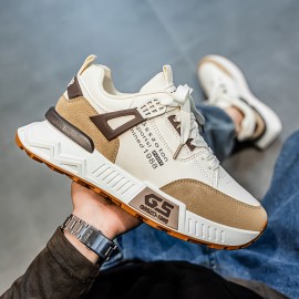 Men'S Outdoor Walking Casual sneakers | Slip-Resistant Durable Skate Shoes, Fashion Street Skateboard Sneakers, Lightweight Comfortable Everyday Walk Shoes, Breathable Cushioned Training Athletic Shoes, Upper, PVC Sole, Fabric Inner, Lace Closure