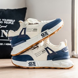 Men'S Outdoor Walking Casual sneakers | Slip-Resistant Durable Skate Shoes, Fashion Street Skateboard Sneakers, Lightweight Comfortable Everyday Walk Shoes, Breathable Cushioned Training Athletic Shoes, Upper, PVC Sole, Fabric Inner, Lace Closure