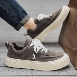 Men's Skate Shoes with Soft Cushioning, Casual Classic Versatile Flat Sneakers, Comfortable Daily Commuter Shoes