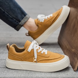 Men's Skate Shoes with Soft Cushioning, Casual Classic Versatile Flat Sneakers, Comfortable Daily Commuter Shoes