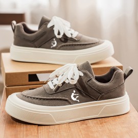 Men's Skate Shoes with Soft Cushioning, Casual Classic Versatile Flat Sneakers, Comfortable Daily Commuter Shoes