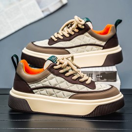 Men'S Slip-On Hiking Shoes - Low-Top All-Terrain Comfortable Walking Shoes with Arch Support & Cushioned Insole, Beige & Black Synthetic Upper, Rubber Sole for Outdoor, Casual, Sports & Daily Wear - Unisex-Friendly Design for Men & Women, Festival Footwear, Minimalist Style, Breathable Fabric Lining, Durable Construction, Versatile Footwear, Festival Goers, Outdoor Enthusiasts, Men Sneaker, Men Shoe, Men' Shoe