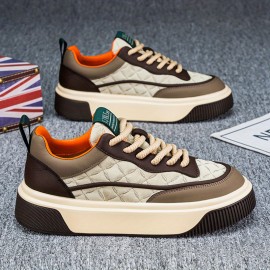 Men'S Slip-On Hiking Shoes - Low-Top All-Terrain Comfortable Walking Shoes with Arch Support & Cushioned Insole, Beige & Black Synthetic Upper, Rubber Sole for Outdoor, Casual, Sports & Daily Wear - Unisex-Friendly Design for Men & Women, Festival Footwear, Minimalist Style, Breathable Fabric Lining, Durable Construction, Versatile Footwear, Festival Goers, Outdoor Enthusiasts, Men Sneaker, Men Shoe, Men' Shoe