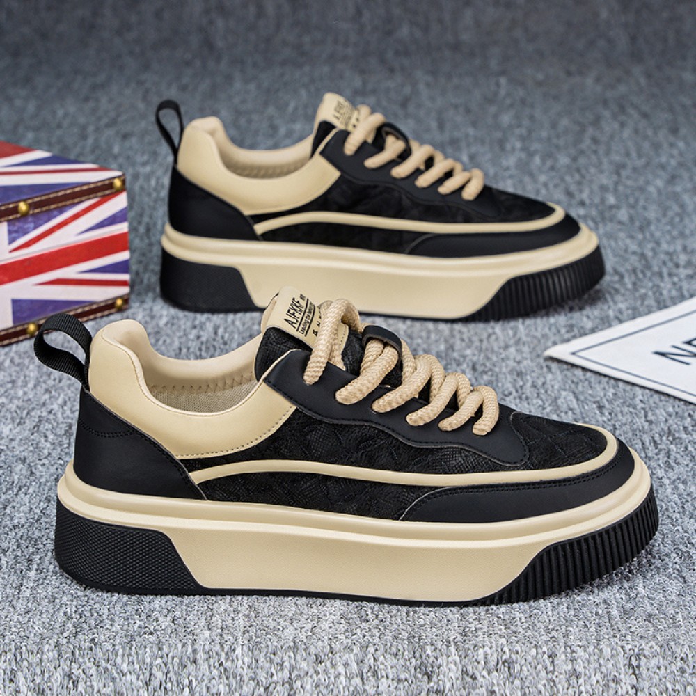 Men'S Slip-On Hiking Shoes - Low-Top All-Terrain Comfortable Walking Shoes with Arch Support & Cushioned Insole, Beige & Black Synthetic Upper, Rubber Sole for Outdoor, Casual, Sports & Daily Wear - Unisex-Friendly Design for Men & Women, Festival Footwear, Minimalist Style, Breathable Fabric Lining, Durable Construction, Versatile Footwear, Festival Goers, Outdoor Enthusiasts, Men Sneaker, Men Shoe, Men' Shoe