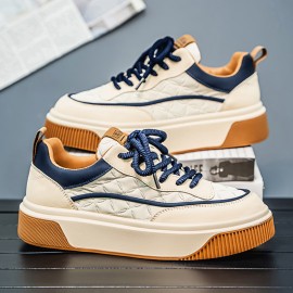 Men'S Slip-On Hiking Shoes - Low-Top All-Terrain Comfortable Walking Shoes with Arch Support & Cushioned Insole, Beige & Black Synthetic Upper, Rubber Sole for Outdoor, Casual, Sports & Daily Wear - Unisex-Friendly Design for Men & Women, Festival Footwear, Minimalist Style, Breathable Fabric Lining, Durable Construction, Versatile Footwear, Festival Goers, Outdoor Enthusiasts, Men Sneaker, Men Shoe, Men' Shoe