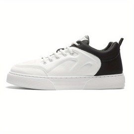 Men's Low-Top Skate Shoes - Breathable Sneakers with Non-Slip Sole, Red & White colorway - Lightweight Cushioned EVA Midsole for Skateboarding, Gym, Everyday - Lace-Up Closure Streetwear Shoes, Urban Fashion, Modern Design, Durable Sole, Versatile Footwear, Street Style