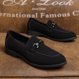 Men'S Summer New Fashion Casual Slip-On Shoes | Horsebit Loafers, Low Top, Solid Color, Perfect for Universal